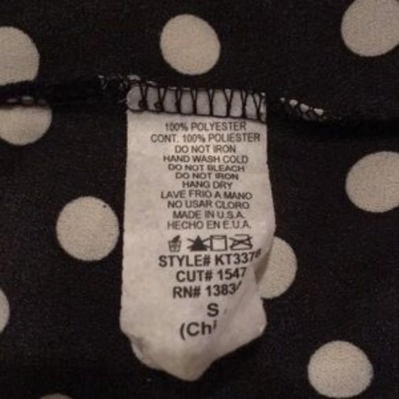 Francesca's Collections Polka Dot Blouse - Picture 6 of 6